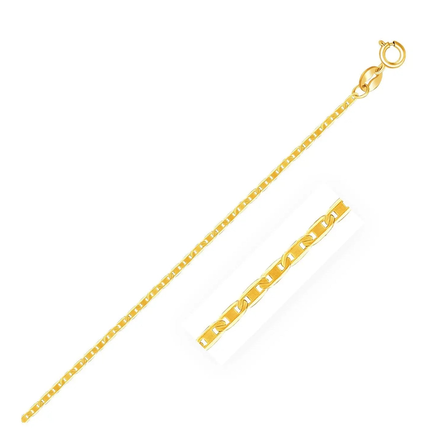 10k Yellow Gold Mariner Link Anklet 1.2mmMonde Trend