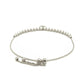 Adjustable Bead Bracelet with Round Charm and Cubic Zirconias in Sterling Silver RCJ