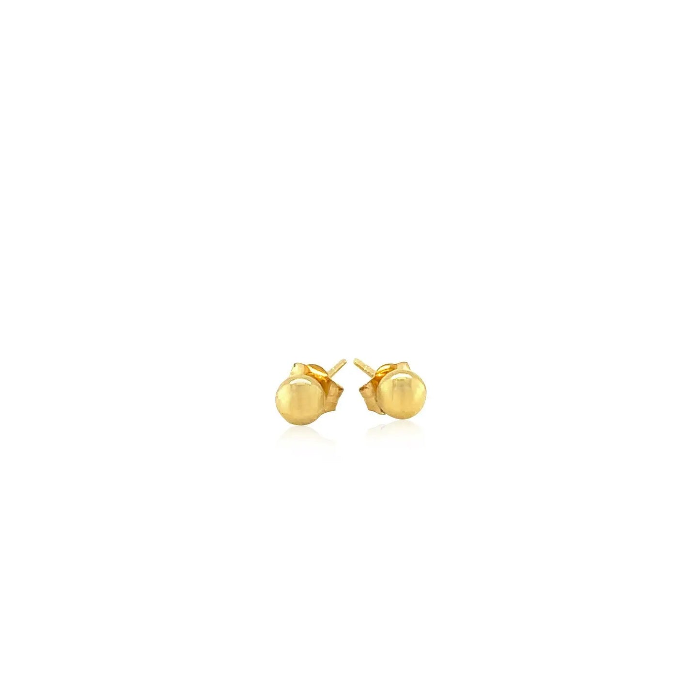 14k Yellow Gold Ball Style Stud Earrings (4mm) RCJ