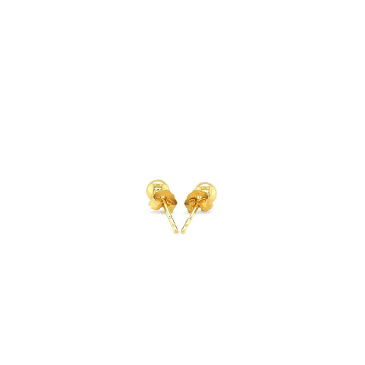 14k Yellow Gold Ball Style Stud Earrings (4mm) RCJ