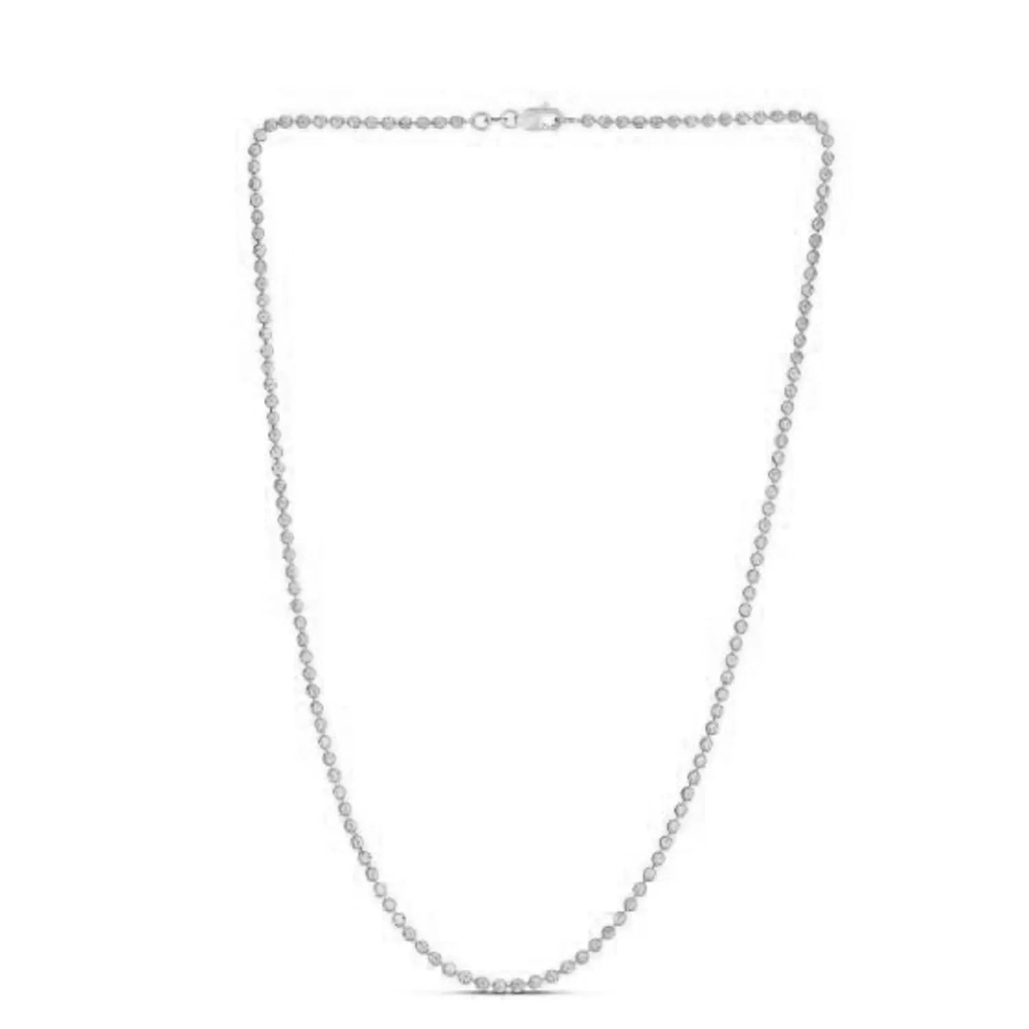 Moon Cut Bead Chain in 14k White Gold (2.50 mm) RCJ