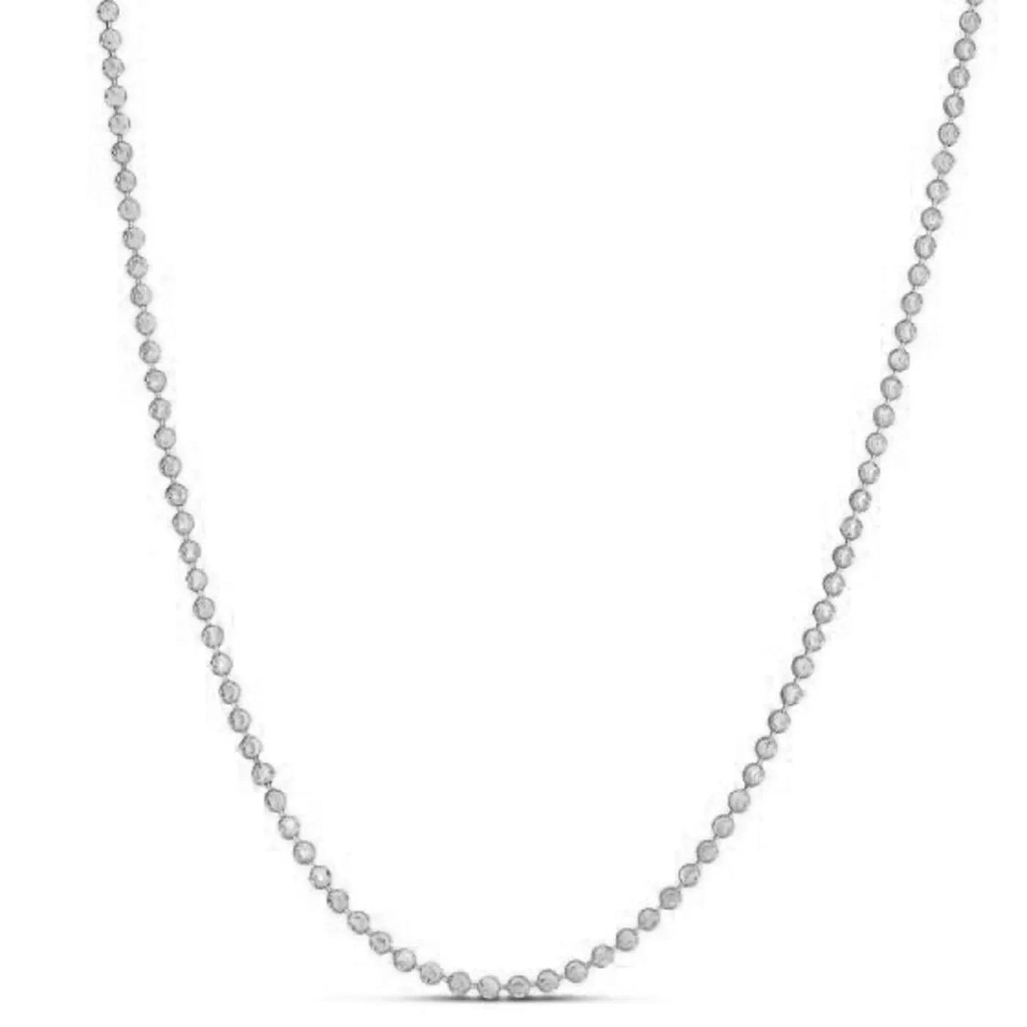 Moon Cut Bead Chain in 14k White Gold (2.50 mm) RCJ