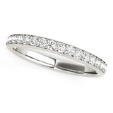 14k White Gold Prong Set Wedding Band with Diamonds (1/3 cttw) RCJ