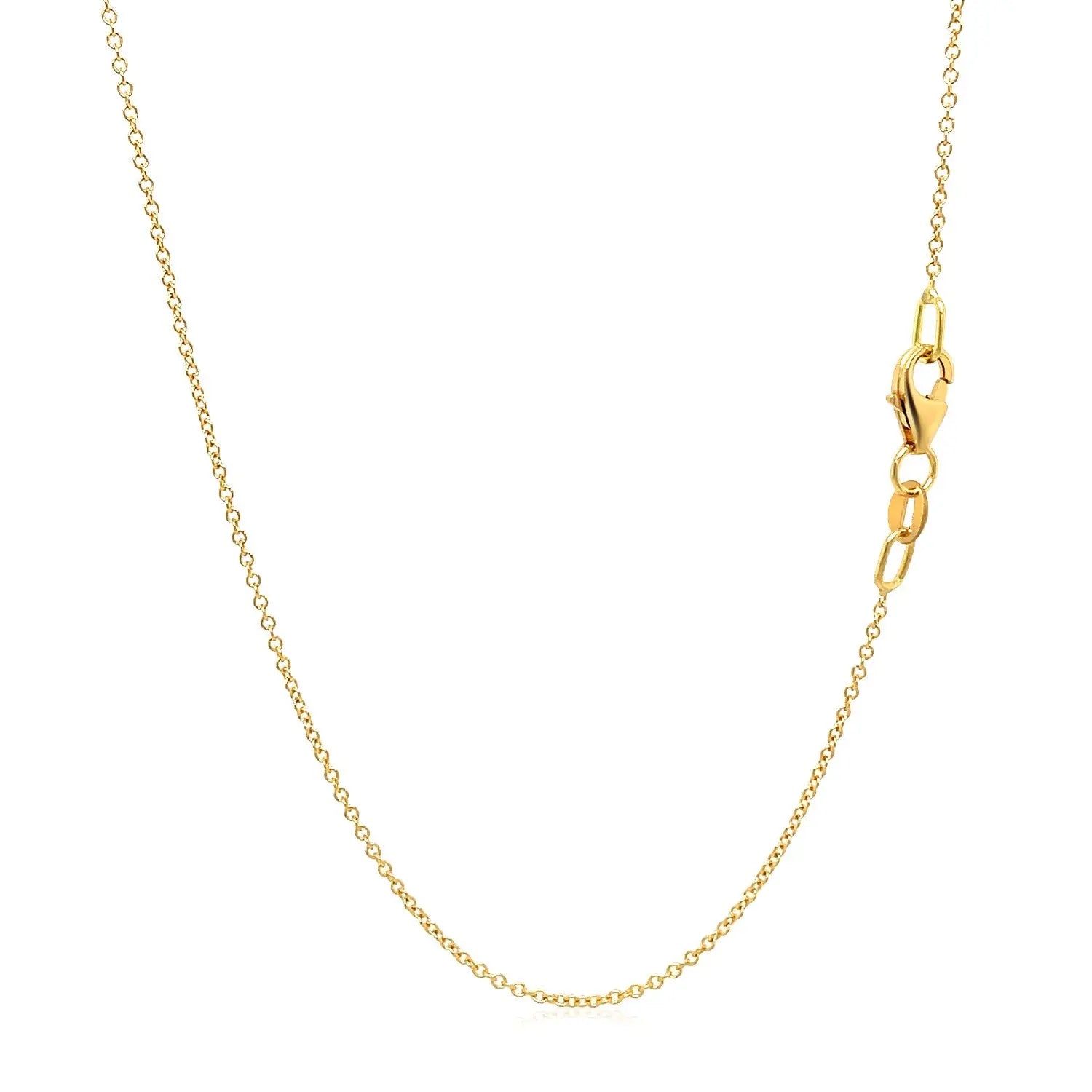 Double Extendable Cable Chain in 14k Yellow Gold (1.00 mm) RCJ