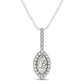 Marquis Shape Diamond Halo Pendant in 14k White Gold (2/3 cttw) RCJ