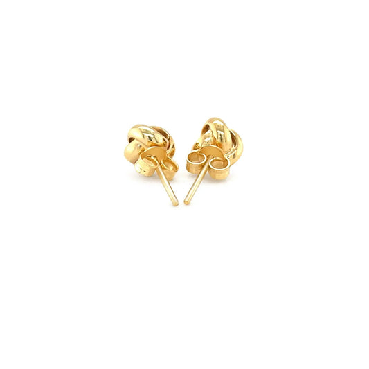 10k Yellow Gold Love Knot Stud Earrings(9mm)Monde Trend