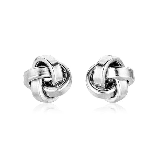 Sterling Silver Polished Love Knot Earrings(10mm) RCJ