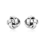 Sterling Silver Polished Love Knot Earrings(10mm) RCJ