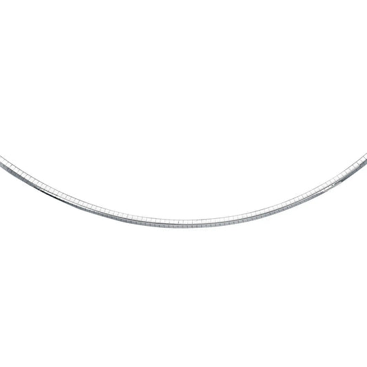 Sterling Silver Classic Omega Chain Necklace (4.0mm) RCJ