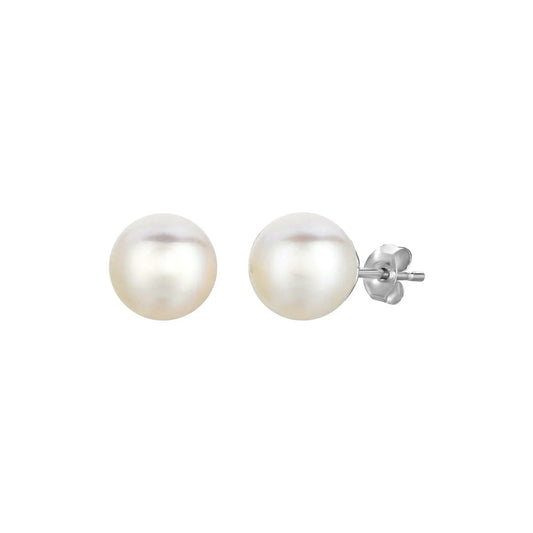 Freshwater Pearl Earrings in Sterling Silver(8mm) RCJ