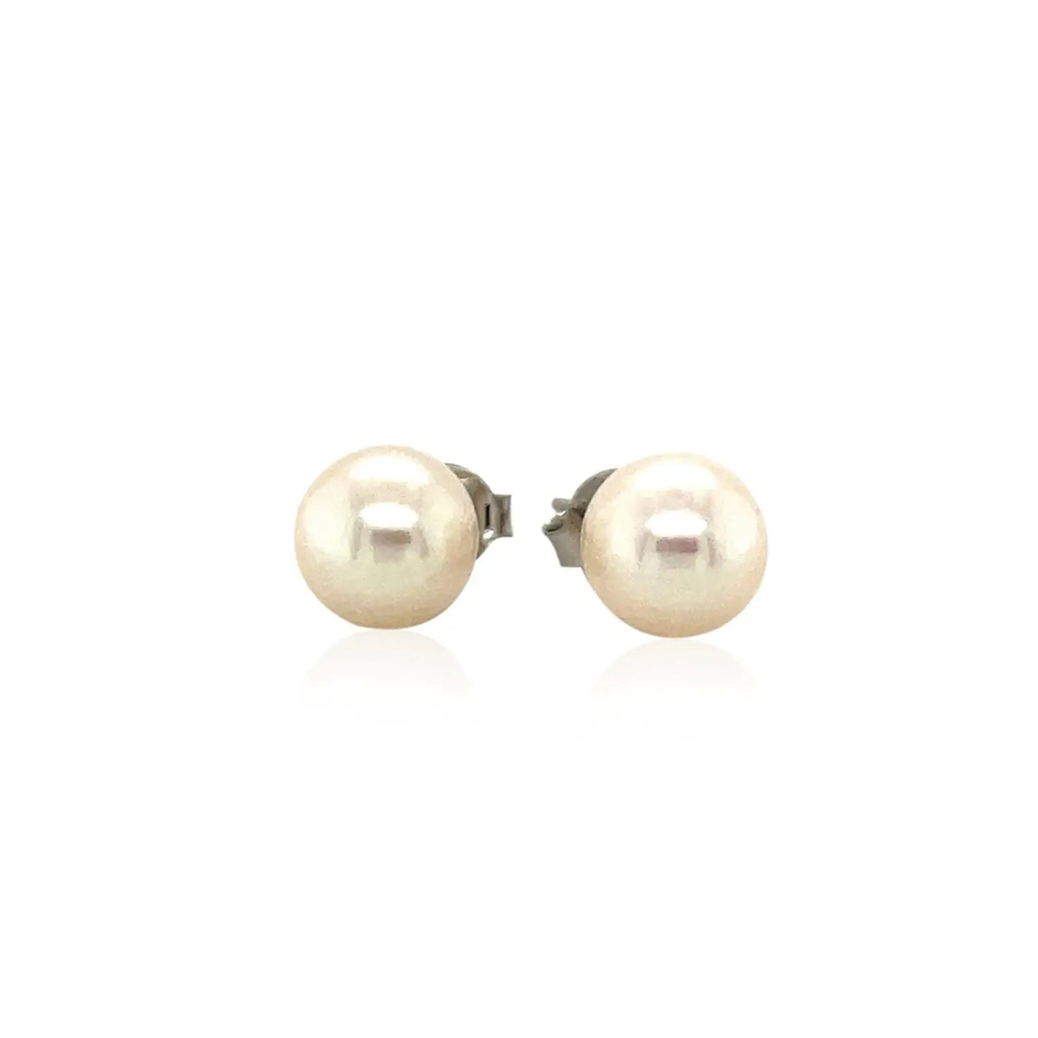 Freshwater Pearl Earrings in Sterling Silver(8mm) RCJ