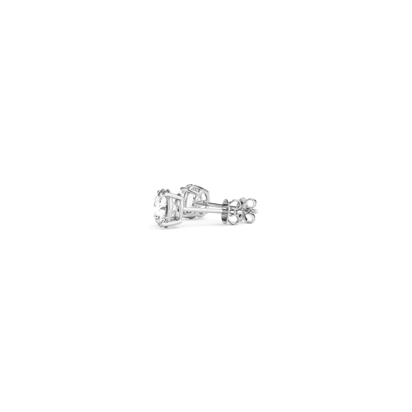 1/2 cttw Lab Grown Round Diamond Stud Earrings 14k White Gold (G/VS2)Monde Trend