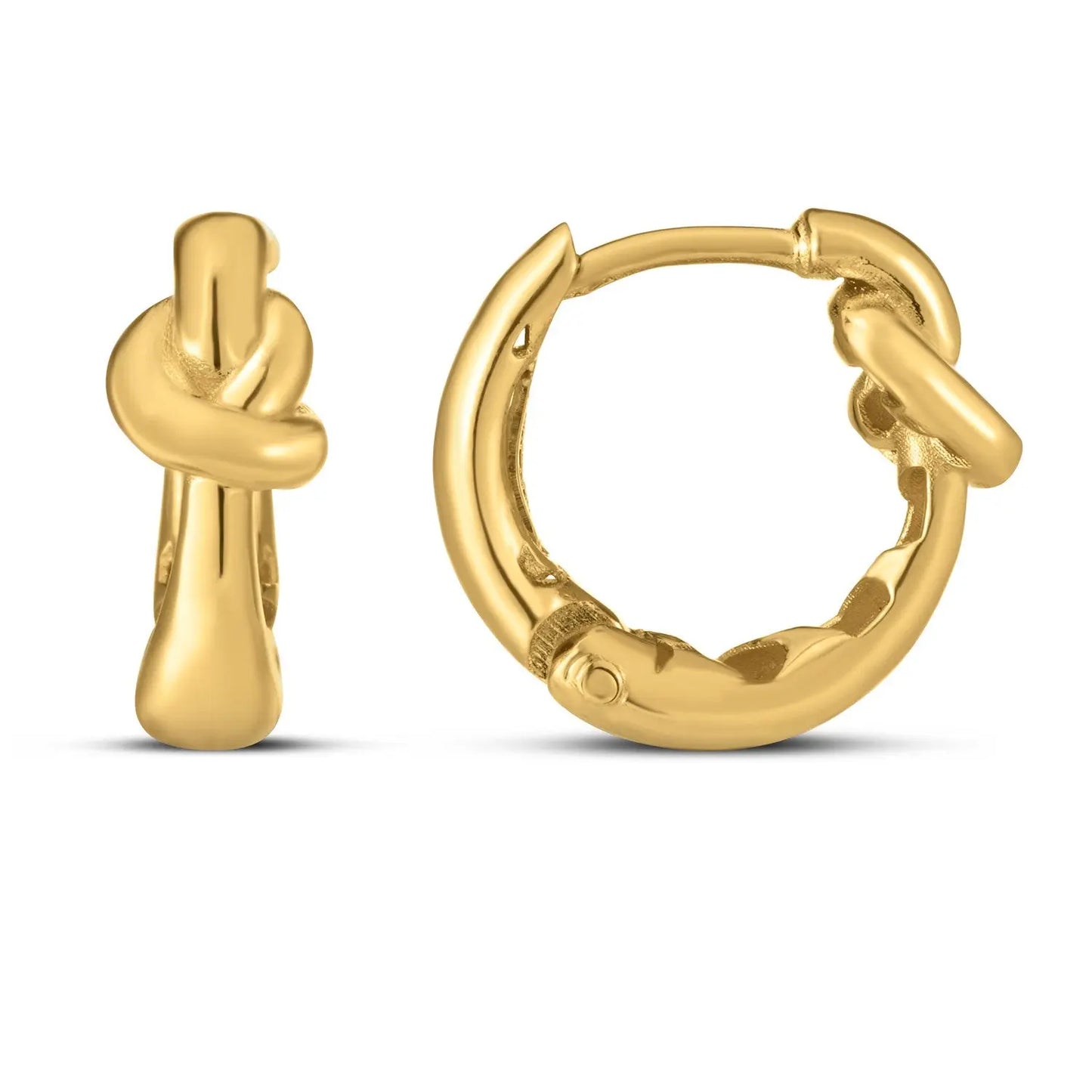 14k Yellow Gold Love knot Hoops RCJ