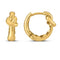 14k Yellow Gold Love knot Hoops RCJ