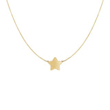 14k Yellow Gold Necklace with Five Pointed Star RCJ