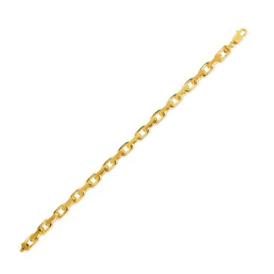 14k Yellow Gold French Cable Chain Bracelet  (6.10 mm) RCJ