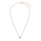 14k Rose Gold 17 inch Necklace with Round White TopazMonde Trend