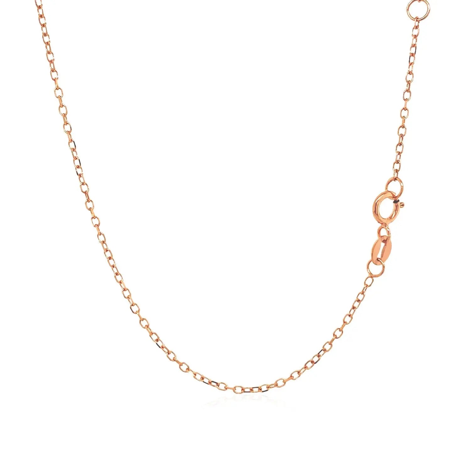 14k Rose Gold 17 inch Necklace with Round White TopazMonde Trend