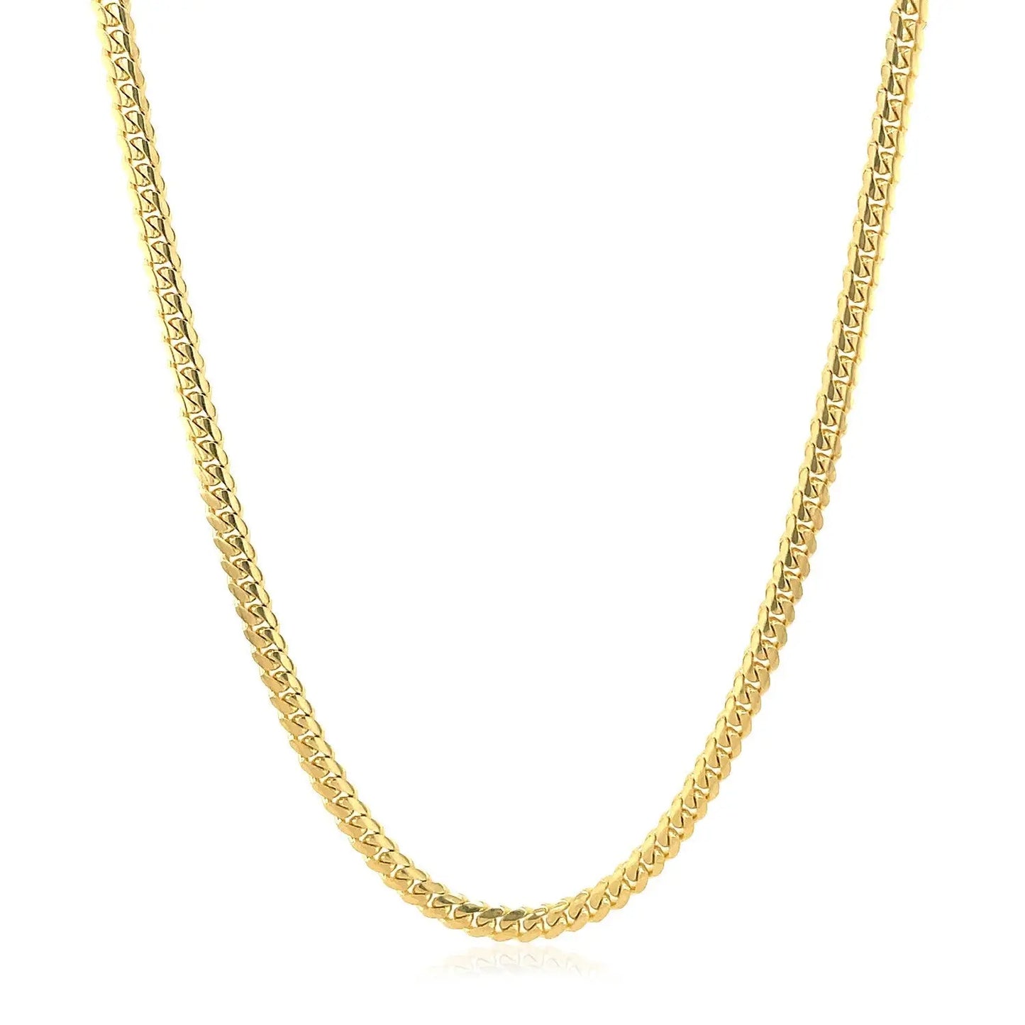 10k Yellow Gold Classic Solid Miami Cuban Chain (2.60 mm)Monde Trend