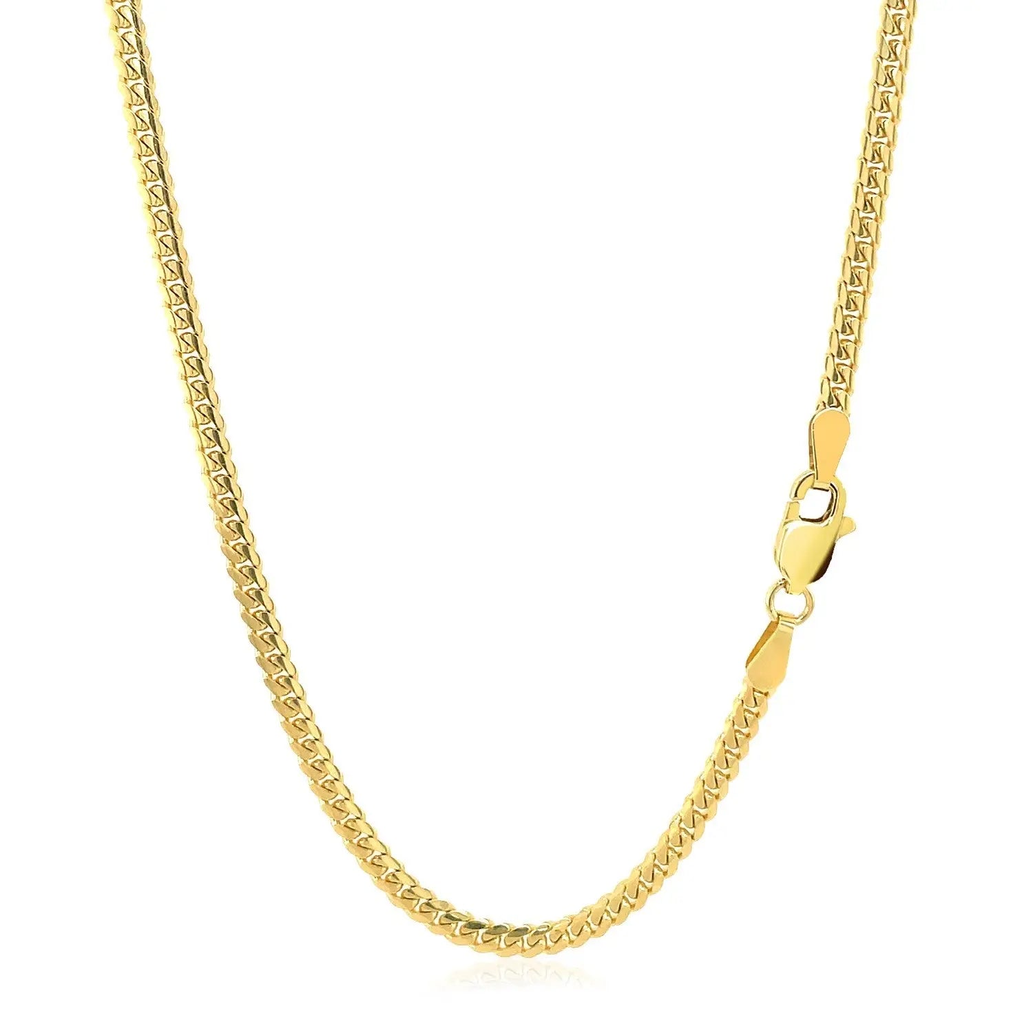 10k Yellow Gold Classic Solid Miami Cuban Chain (2.60 mm)Monde Trend