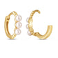 14k Yellow Gold Pearl Huggie Earrings RCJ