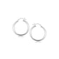 Sterling Silver Rhodium Plated Polished Look Hoop Earrings (3x25mm) RCJ