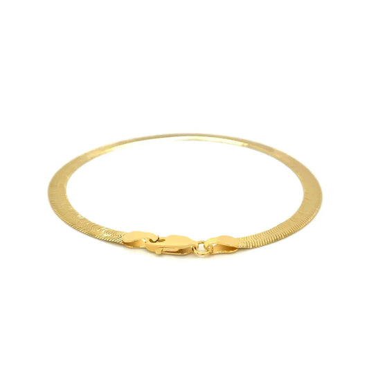 14k Yellow Gold Super Flex Herringbone Bracelet (3.80 mm) RCJ