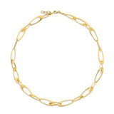 14K Yellow Gold Italian Oval Links Necklace RCJ