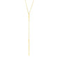 14k Yellow Gold Lariat Necklace with Polished Twisted Bars RCJ