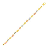 14k Tri Color Gold Mariner Link Bracelet (4.90 mm)Monde Trend