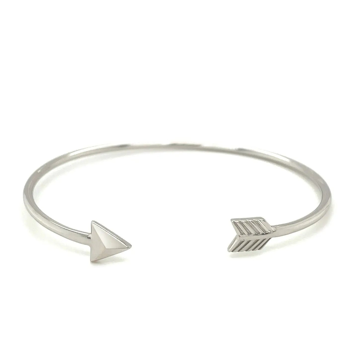 Sterling Silver Polished Arrow Cuff Bangle (3.00 mm) RCJ