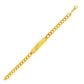 14k Yellow Gold Mens ID Cuban Chain Bracelet (8.00 mm) RCJ