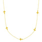 14k Yellow Gold Chain Necklace with Cross Stations RCJ