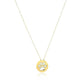 14k Yellow Gold Necklace with Dog Paw Print Symbol in Mother of Pearl RCJ