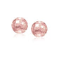 14k Rose Gold Round Faceted Style Stud Earrings(7mm)Monde Trend