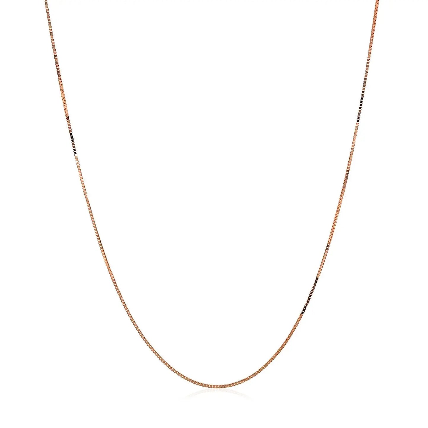 10k Rose Gold Classic Box Chain (0.45 mm)Monde Trend