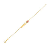 14k Yellow Gold Strawberry Childrens Bracelet (1.00 mm) RCJ