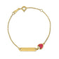 14k Yellow Gold Strawberry Childrens Bracelet (1.00 mm) RCJ