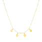 14k Yellow Gold Love Necklace with Circle Drops RCJ