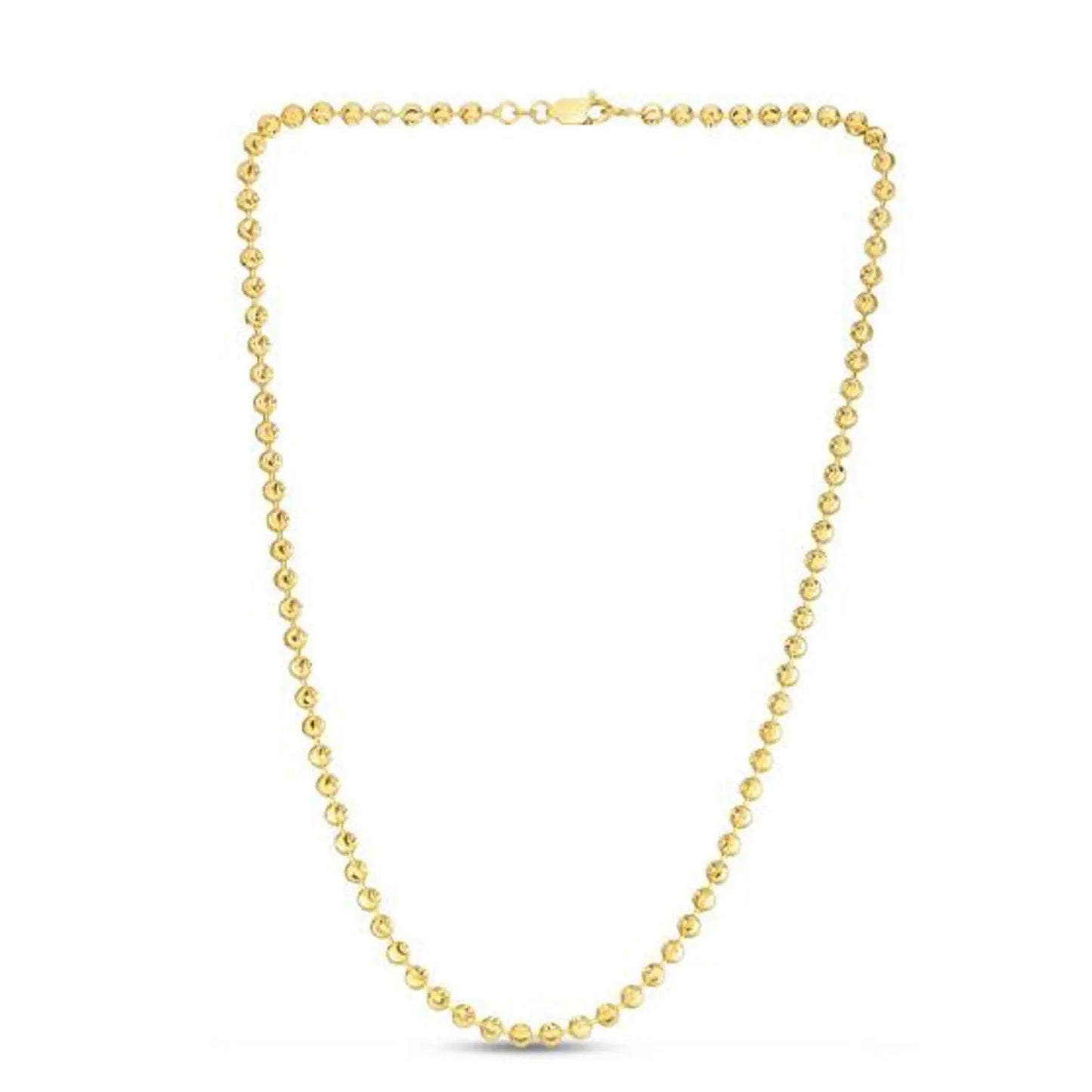 Moon Cut Bead Chain in 14k Yellow Gold (4.00 mm) RCJ