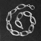 Textured Oval Link Bracelet in 14k White Gold (8.60 mm) RCJ