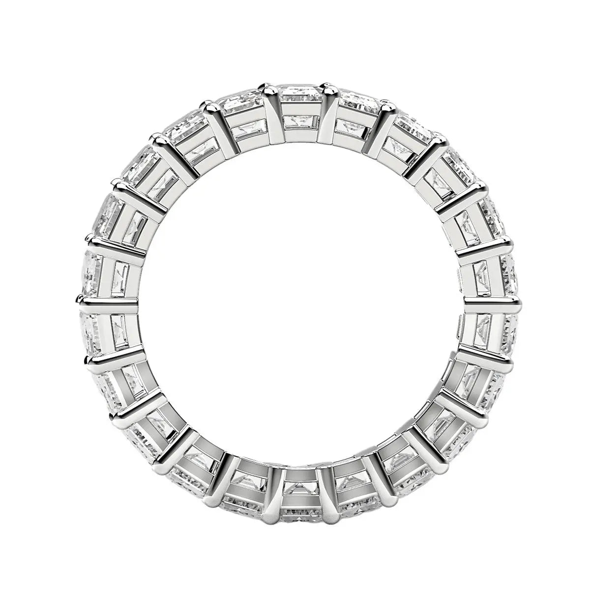 Emerald Cut Lab Grown Diamond Eternity Ring in 14k White Gold (2 cttw FG/VS2) RCJ