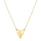 14k Yellow Gold High Polish Elongated Heart Necklace RCJ