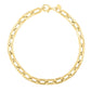 14k Yellow Gold Oval Domed Paperclip Chain Bracelet (5.30 mm) RCJ