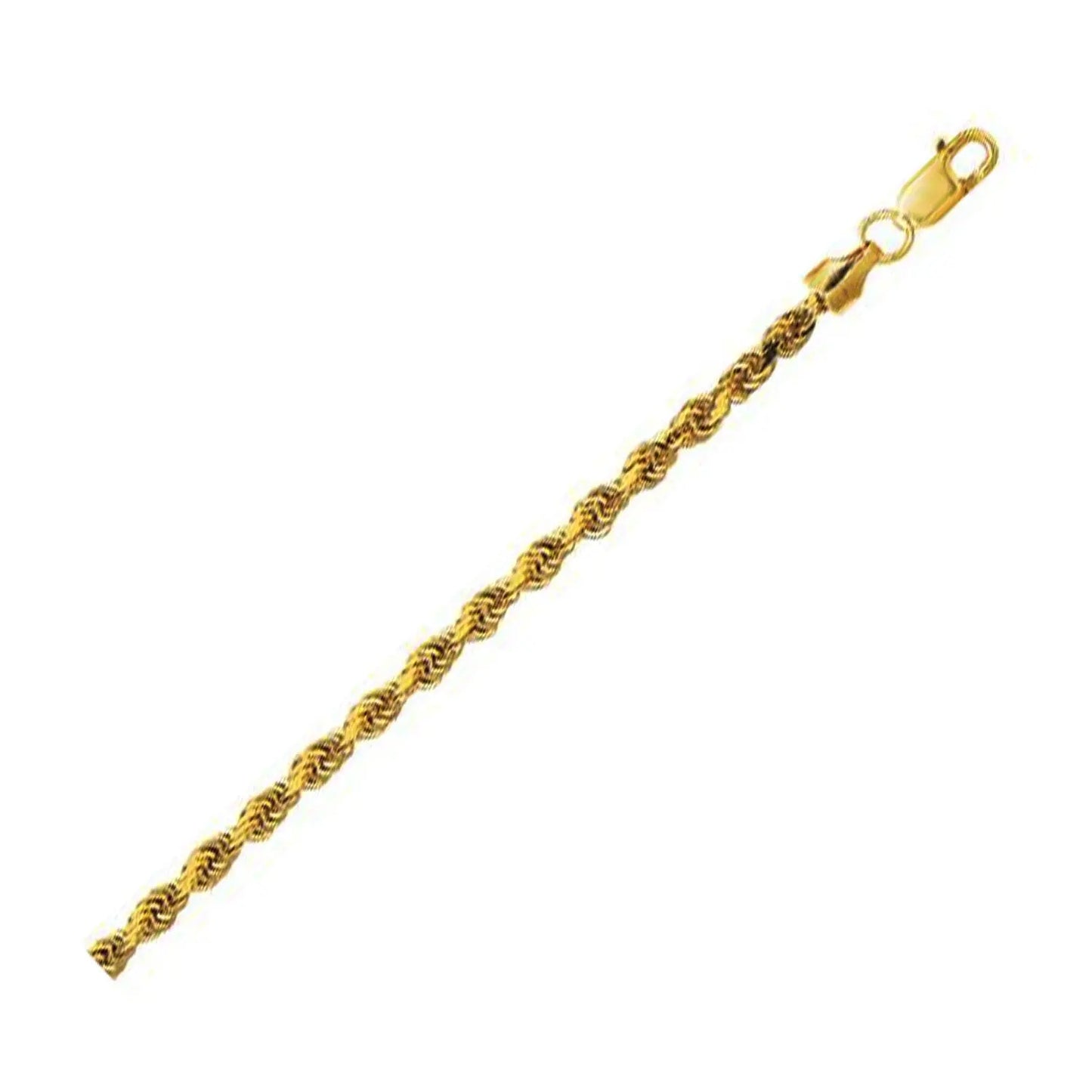 Lite Rope Chain Bracelet in 10k Yellow Gold  (3.20 mm) RCJ