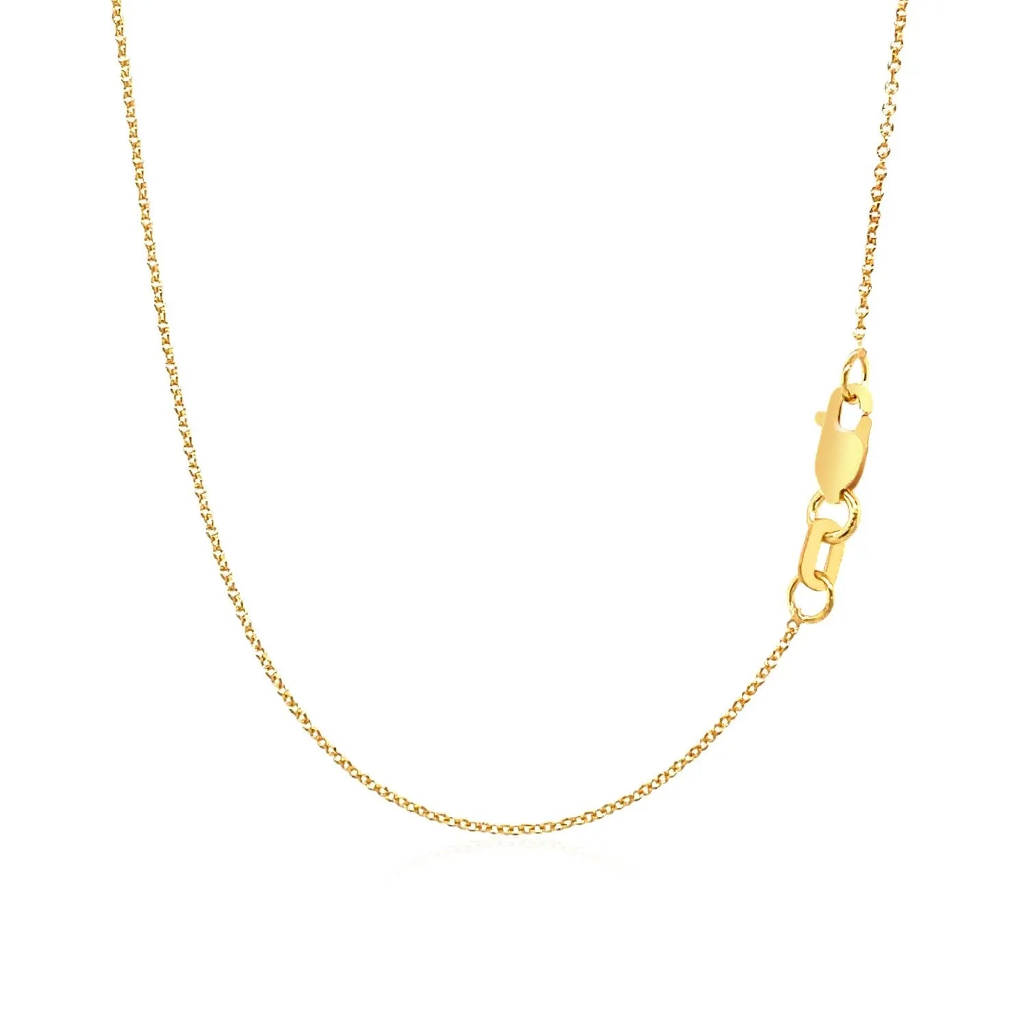 14k Yellow Gold Polished Moon Necklace with Diamond RCJ