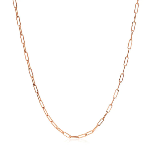 14k Rose Gold Adjustable Paperclip Chain (1.50 mm)Monde Trend