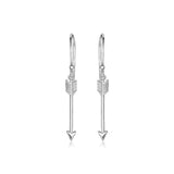 Sterling Silver Polished and Textured Arrow Earrings RCJ