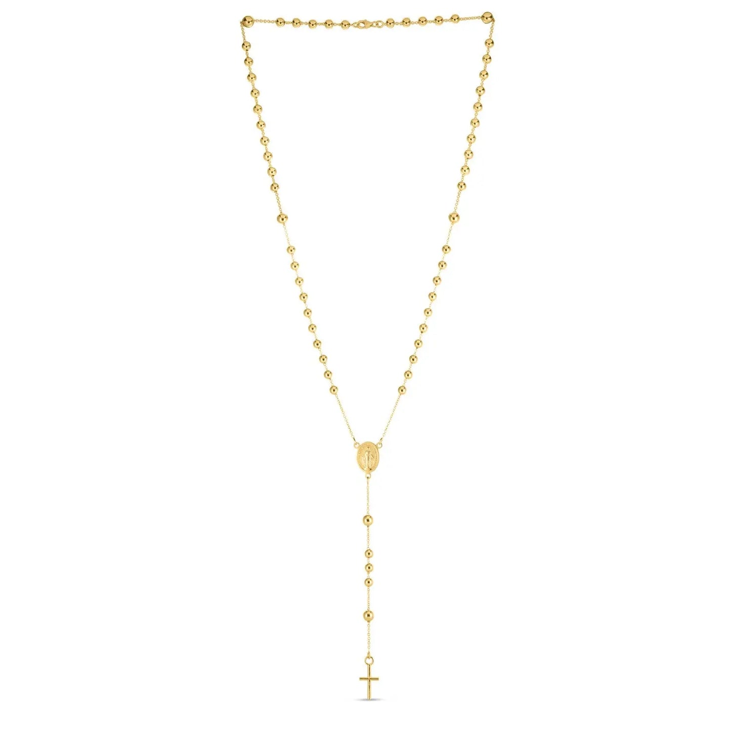 14K Yellow Gold Rosary Necklace RCJ