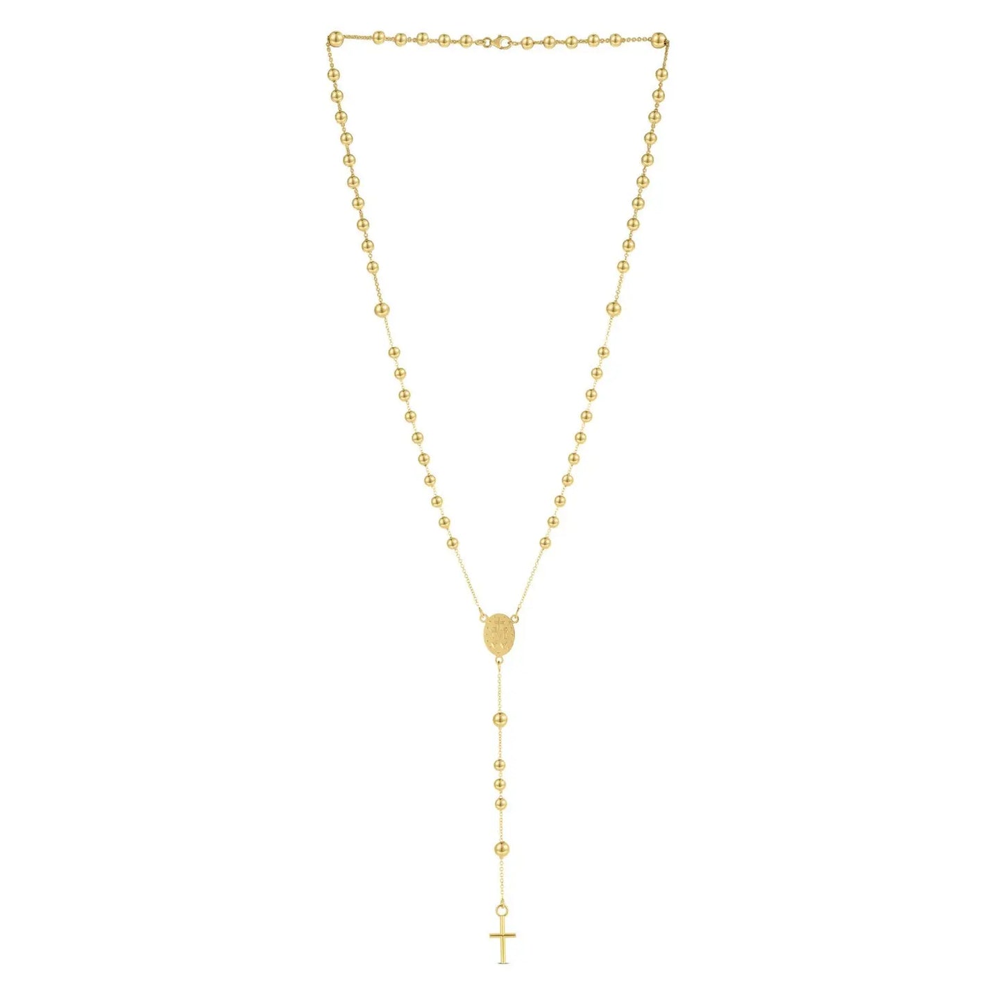 14K Yellow Gold Rosary Necklace RCJ